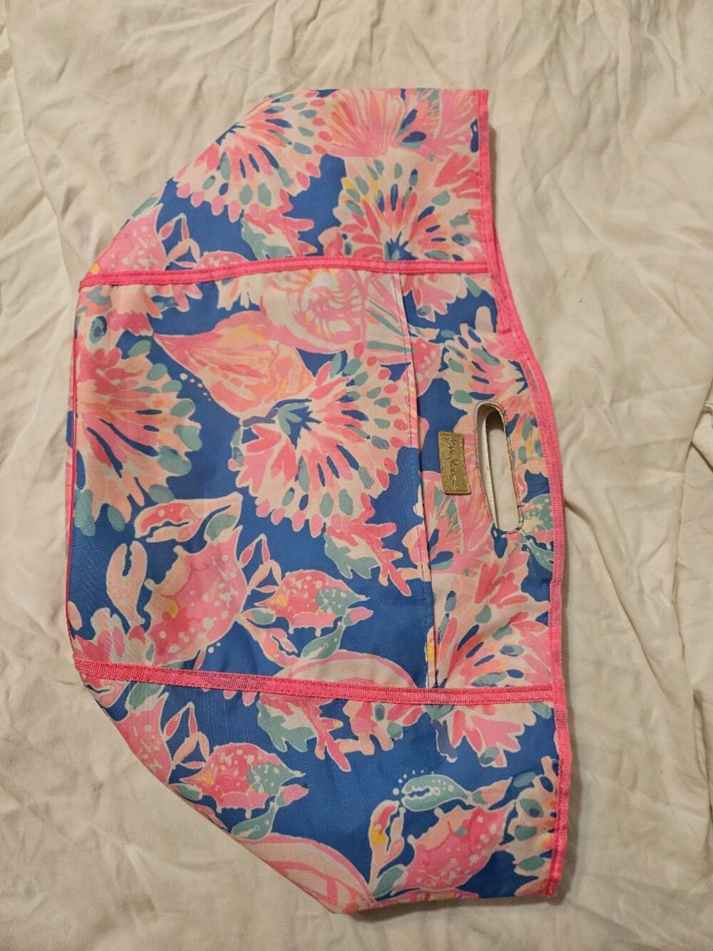 Large Lilly Pulitzer tote bag or cooler "Bay Dreamin" floral and crab print